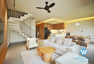 Brand new and morden duplex with 3 bedrooms apartment for rent in Dang Thai Mai, Tay Ho, Ha Noi